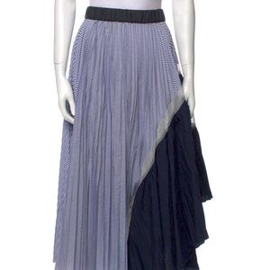 SACAI Colorblock Pattern Long Skirt (S)